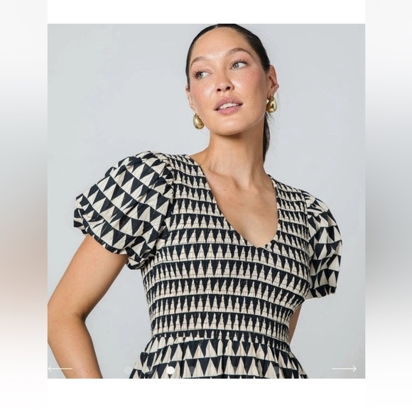 CLEOBELLA NEW Sollie dress  Ruffle Maxi Dress black triangle large - Picture 2 of 8